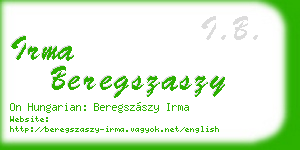 irma beregszaszy business card