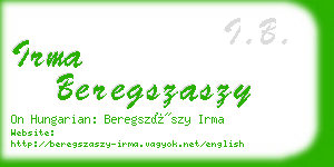 irma beregszaszy business card